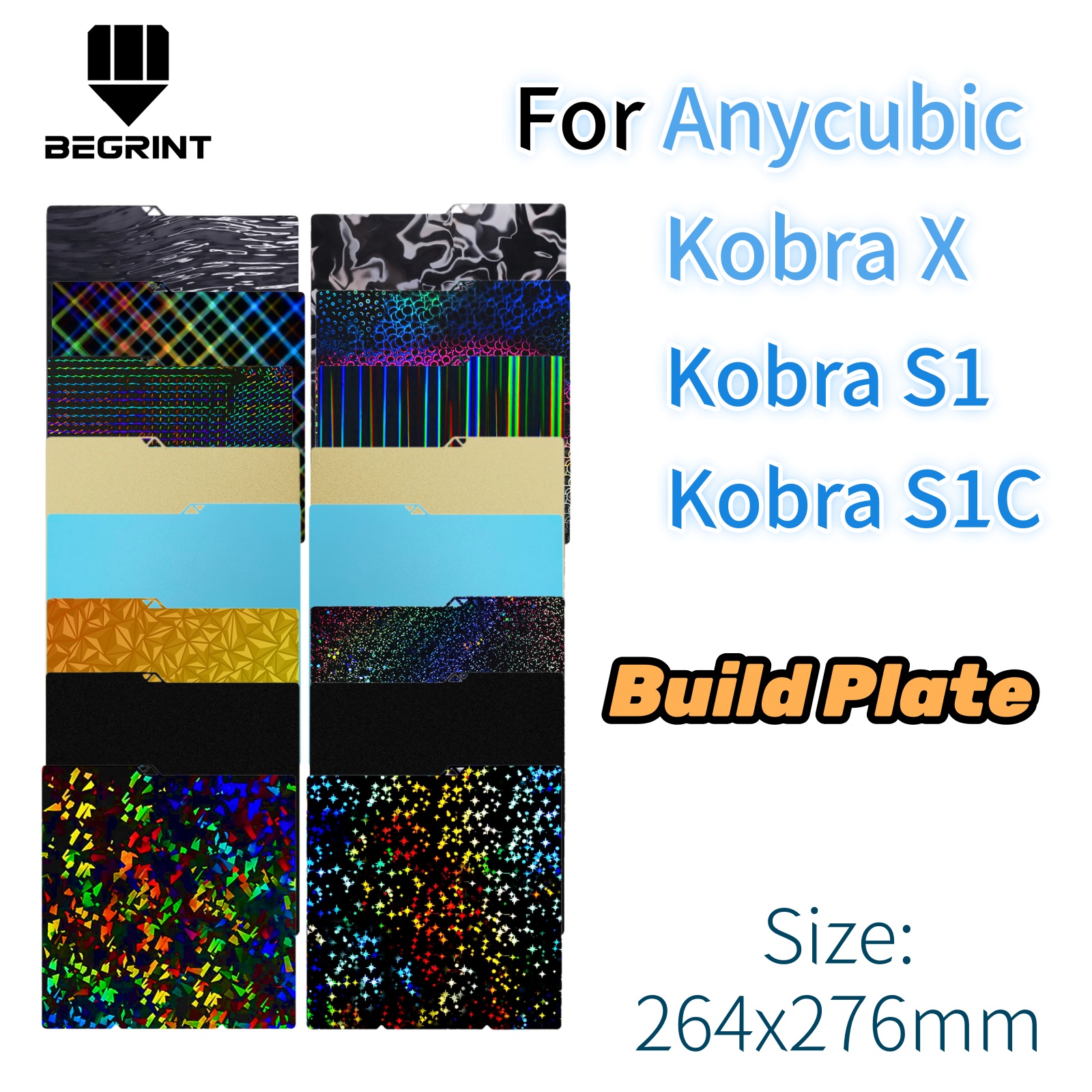 Pei Sheet - PEI Textured 264x276mm Build Plate For