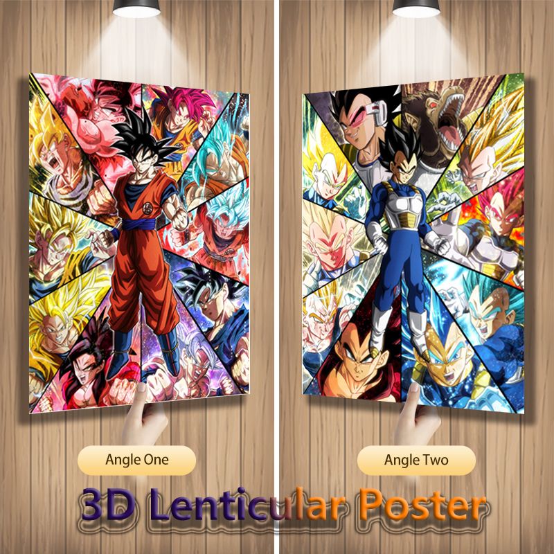 3D Printing Wall - Anime 3D Lenticular Posters Flip Gradient