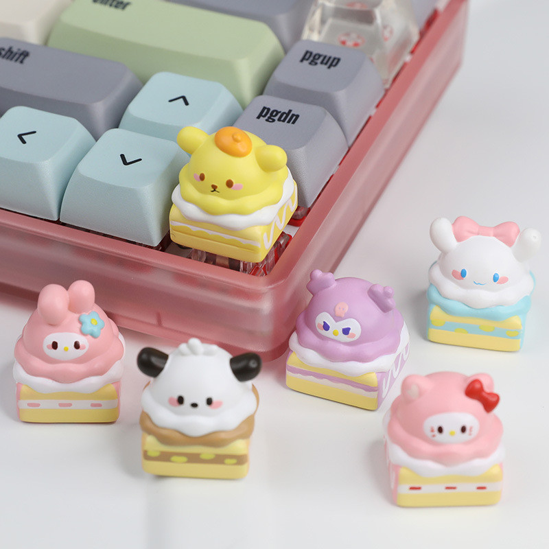 3D Printing Keyboard - Kawaii Hello Kittys Keycaps Cake Artisan