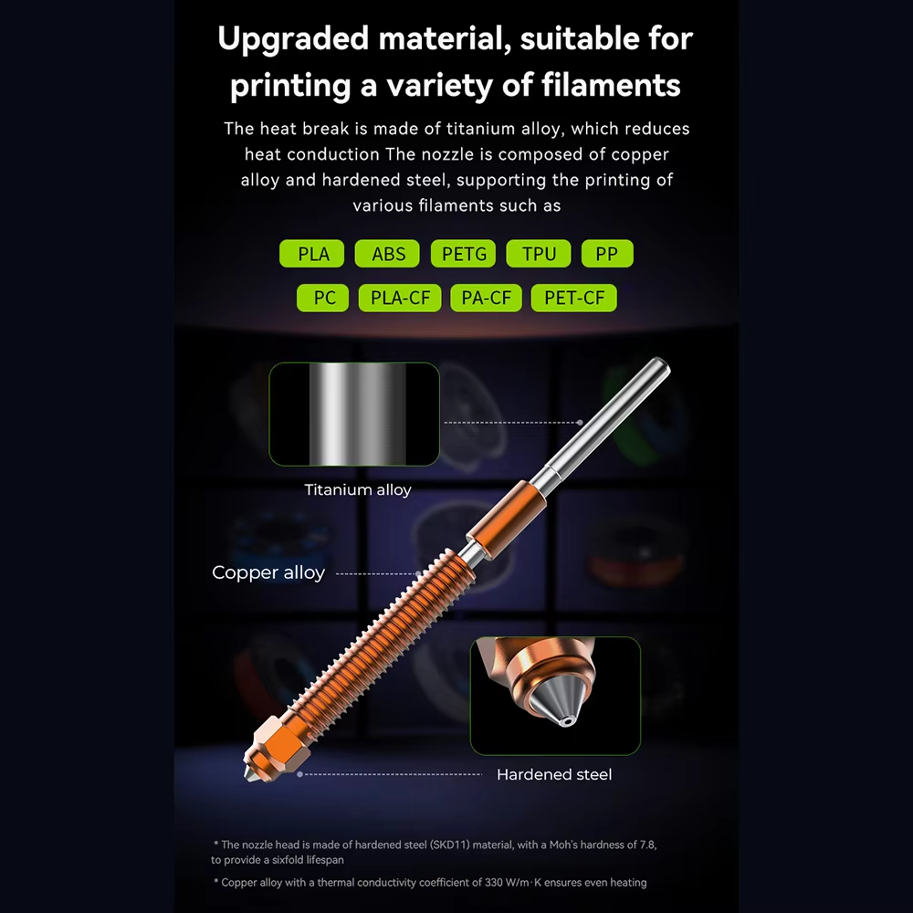 Unicorn Hardened Steel Nozzle  - Nozzle 0.4Mm Hardened reseña y precio