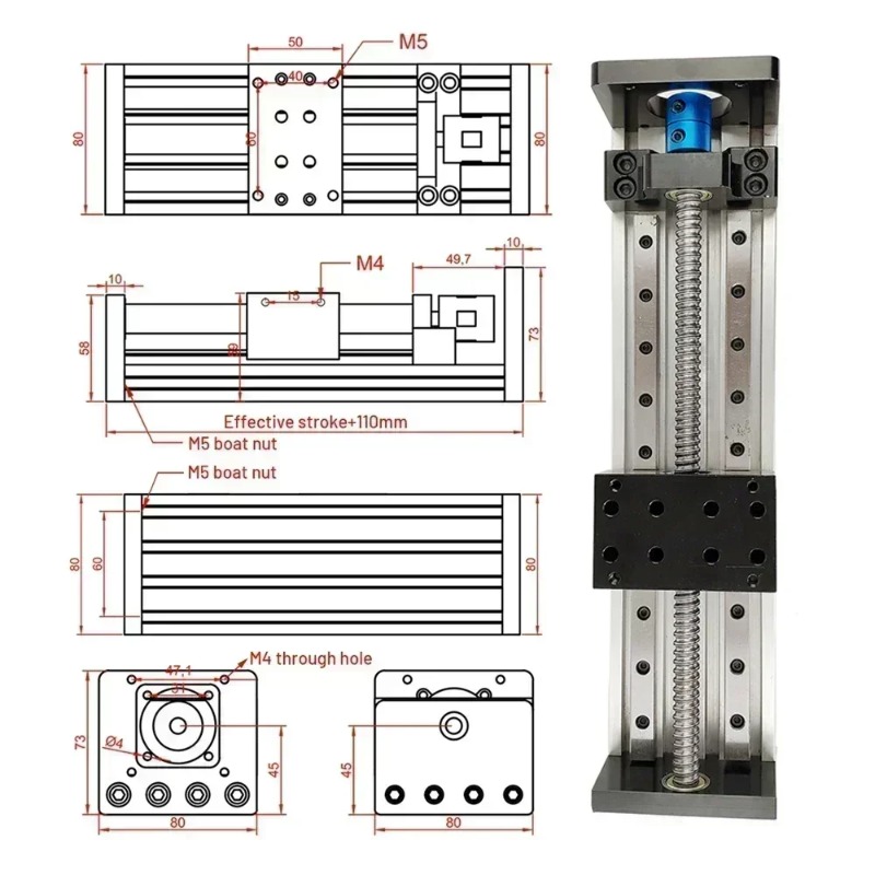 【specialized】CNC Ball Screw Li - Linear Guide Rail reseña y precio