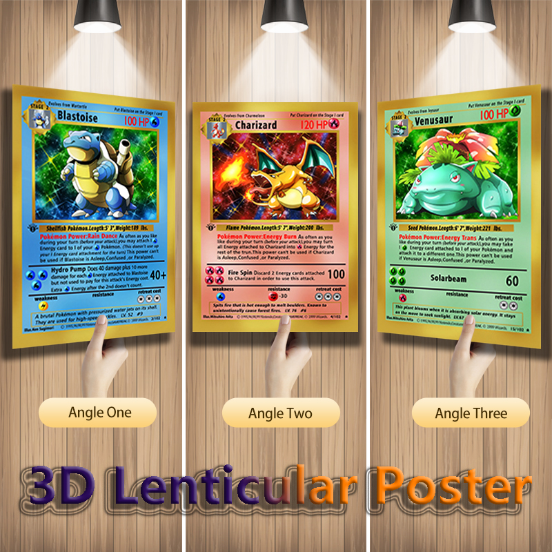 Anime Pokemon 3D Lenticular Po - 3D Printing Wall reseña y precio