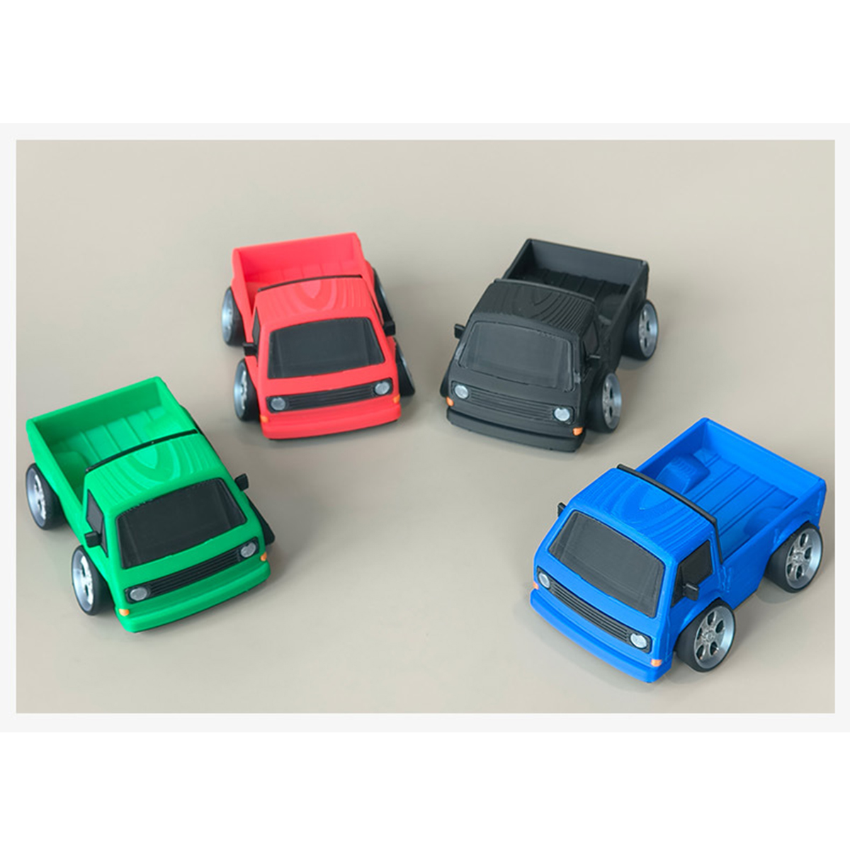 Retro T3 Pickup Truck 3D Print - 3D Printing Diecast Cars reseña y precio