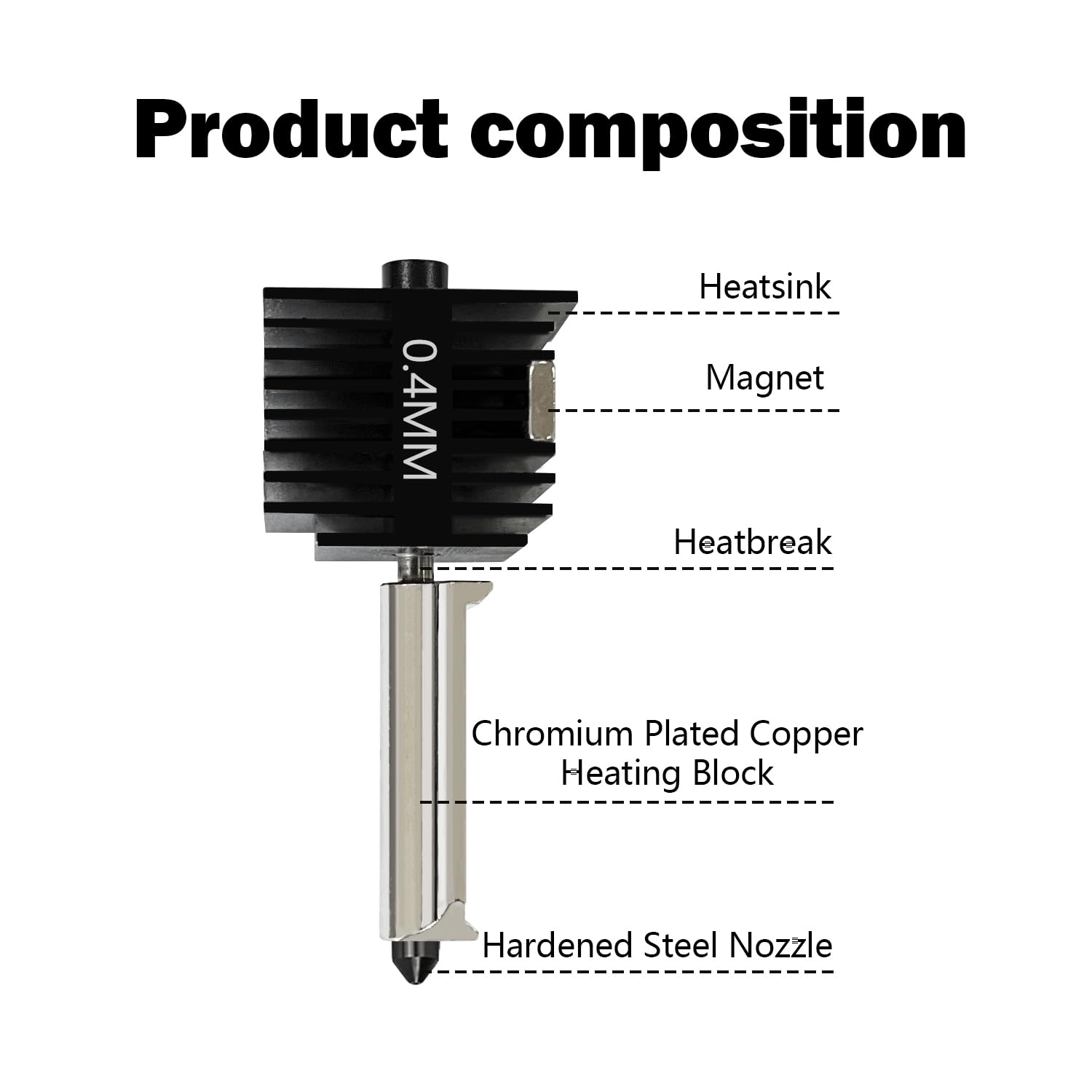 4 Pack A1 Mini/A1 Hotend Print - Nozzle 0.4Mm Hardened reseña y precio