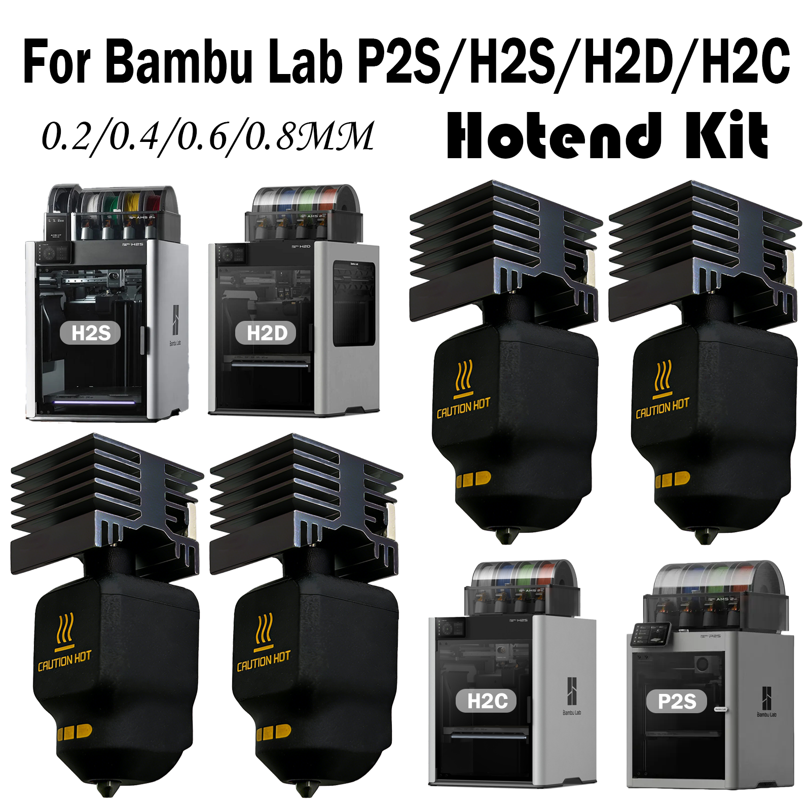For Bambu Lab P2S H2C Upgraded - Nozzle 0.4Mm Hardened reseña y precio