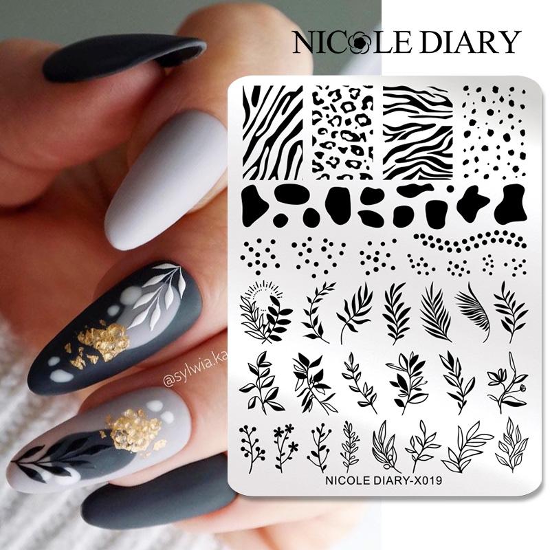 NICOLE DIARY Leaves Flower Nai - 3D Printing Template reseña y precio
