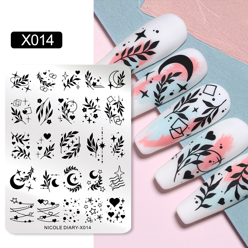 NICOLE DIARY Leaves Flower Nai - 3D Printing Template reseña y precio