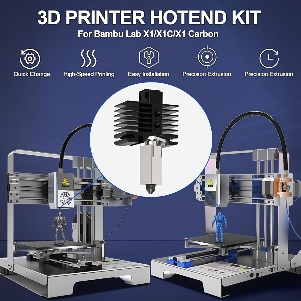 For Bamboo X1/X1C Hotend Kit,H - Nozzle 0.4Mm Hardened reseña y precio