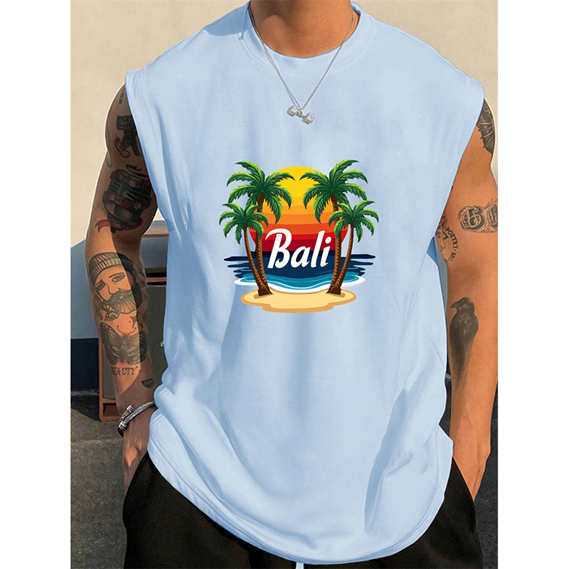 Summer Bali Pattern Men's Tank - 3D Printing Bali reseña y precio