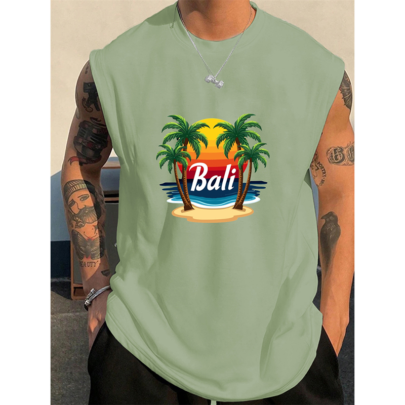 Summer Bali Pattern Men's Tank - 3D Printing Bali reseña y precio
