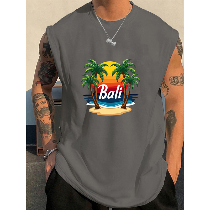 Summer Bali Pattern Men's Tank - 3D Printing Bali reseña y precio
