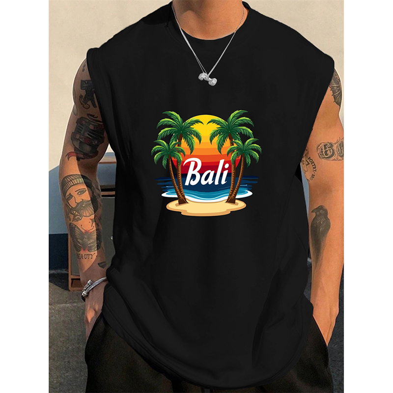 Summer Bali Pattern Men's Tank - 3D Printing Bali reseña y precio