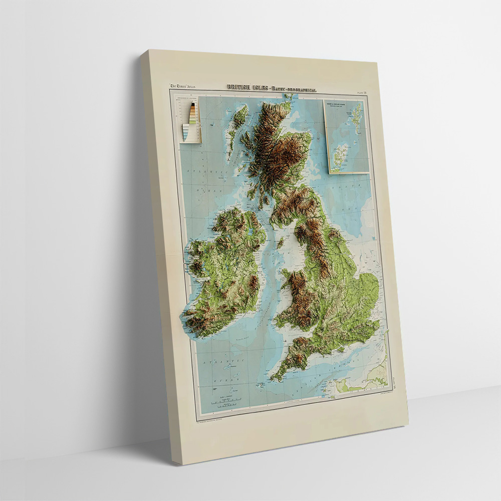 3D Relief Map of 1922 British  - 3D Printing Wall reseña y precio