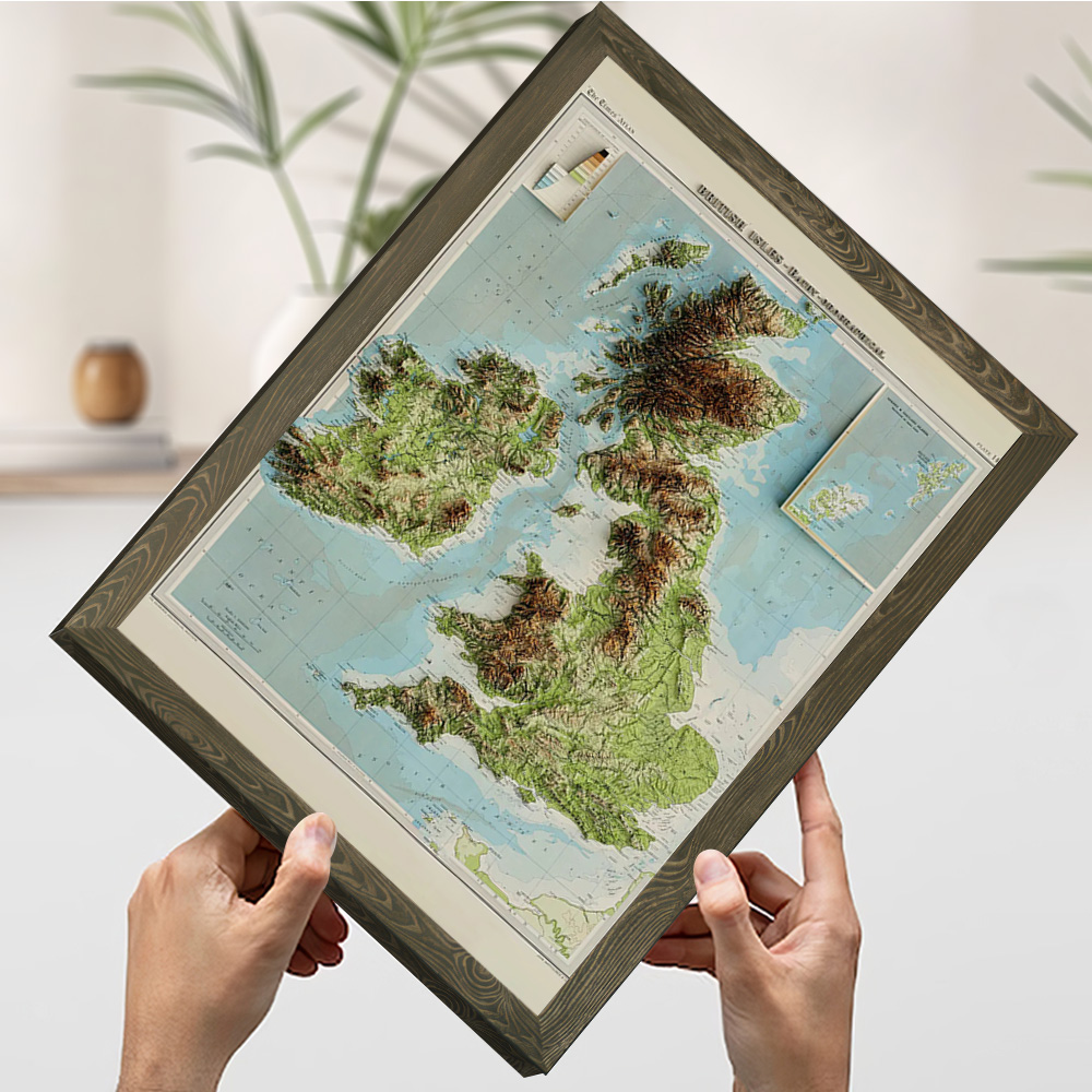 3D Relief Map of 1922 British  - 3D Printing Wall reseña y precio