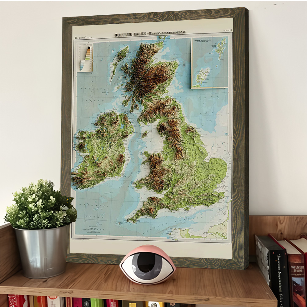 3D Relief Map of 1922 British  - 3D Printing Wall reseña y precio