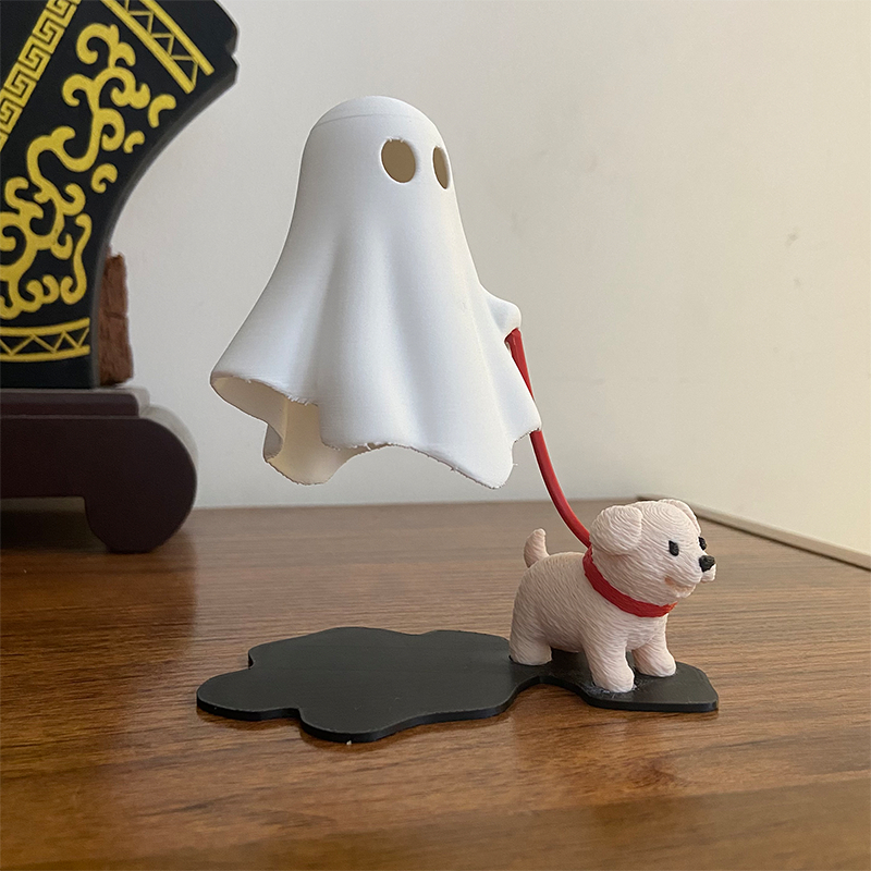 3D Printed Cute Ghost With Dog - 3D Printing Ghosting reseña y precio