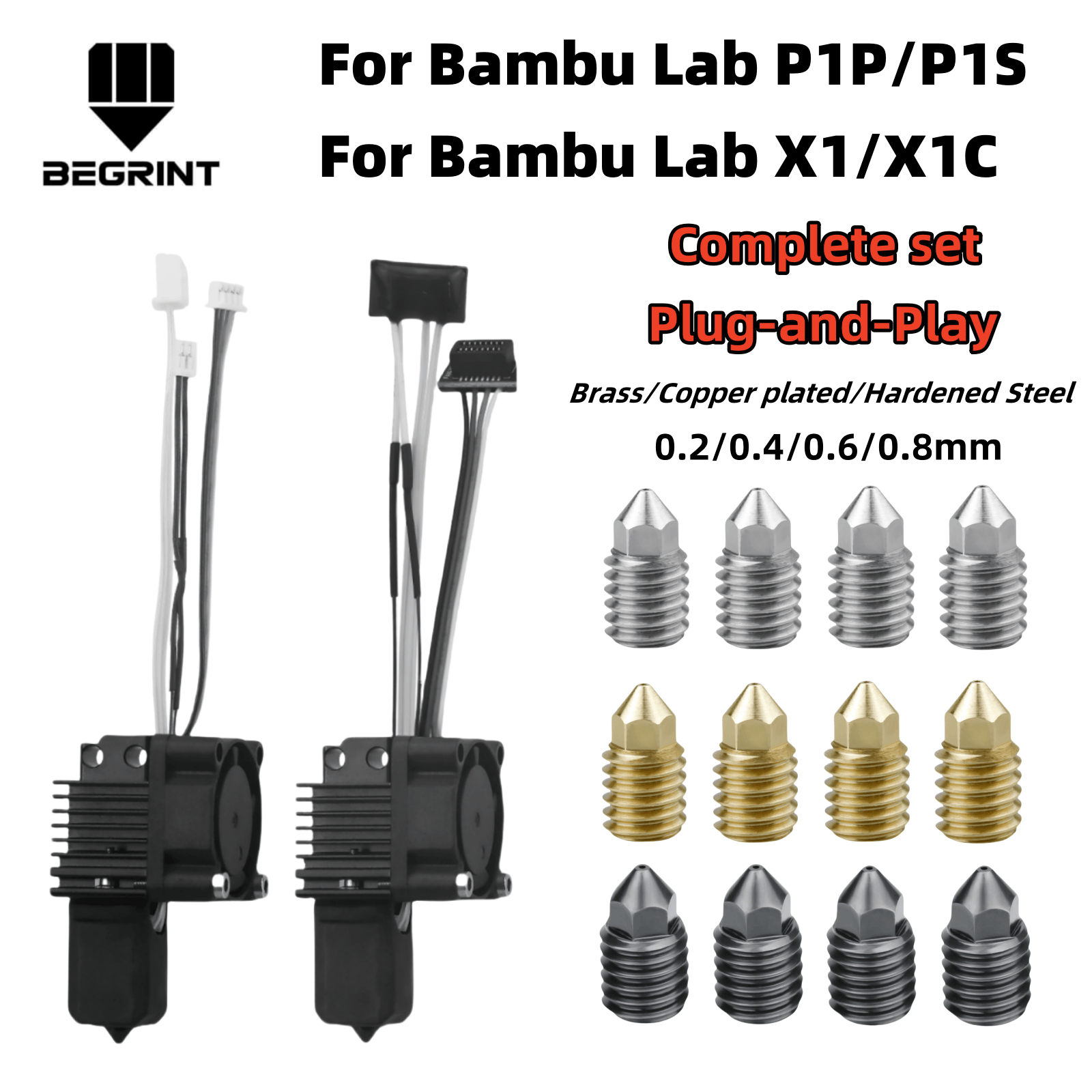 For Bambu Lab X1C P1P P1S Comp - Nozzle 0.4Mm Hardened reseña y precio