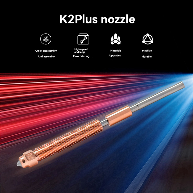 AS59 -4X For Creality K2 Plus  - Nozzle 0.4Mm Hardened reseña y precio