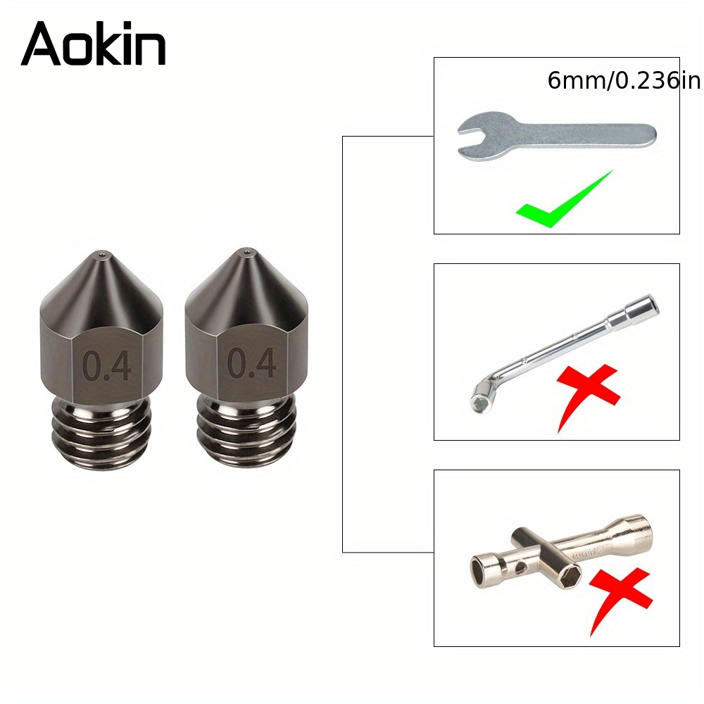 1/5/10PCS MK8 Nozzle Upgrade H - Nozzle 0.4Mm Hardened reseña y precio