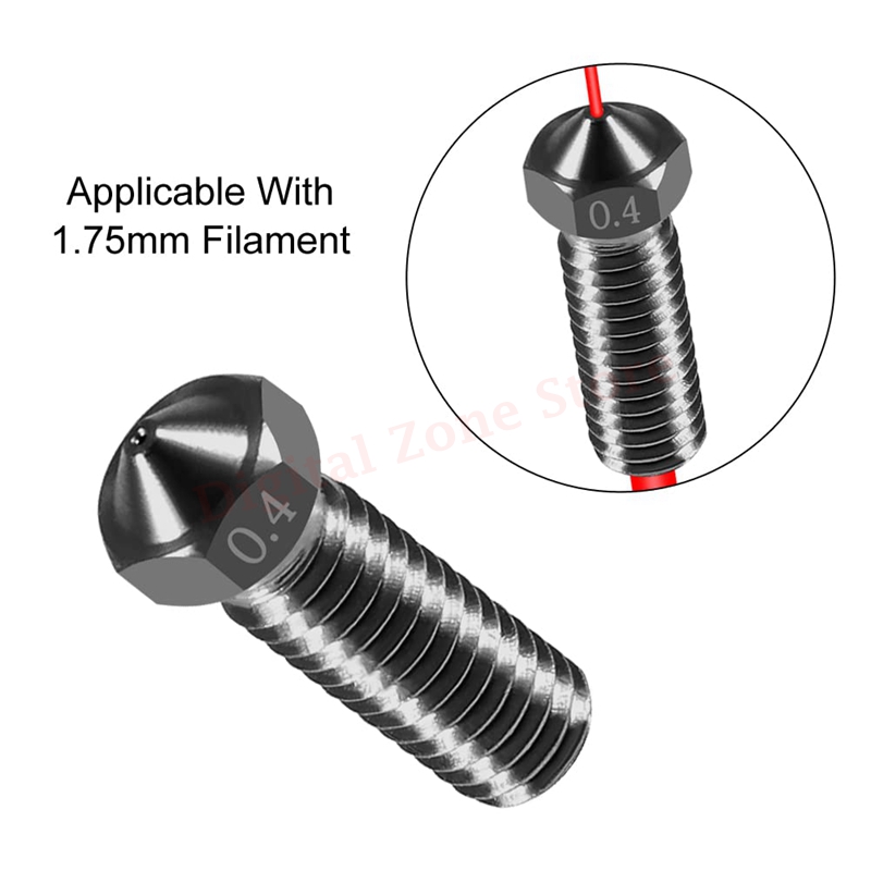 10pcs V6 Hardened Steel Volcan - Nozzle 0.4Mm Hardened reseña y precio