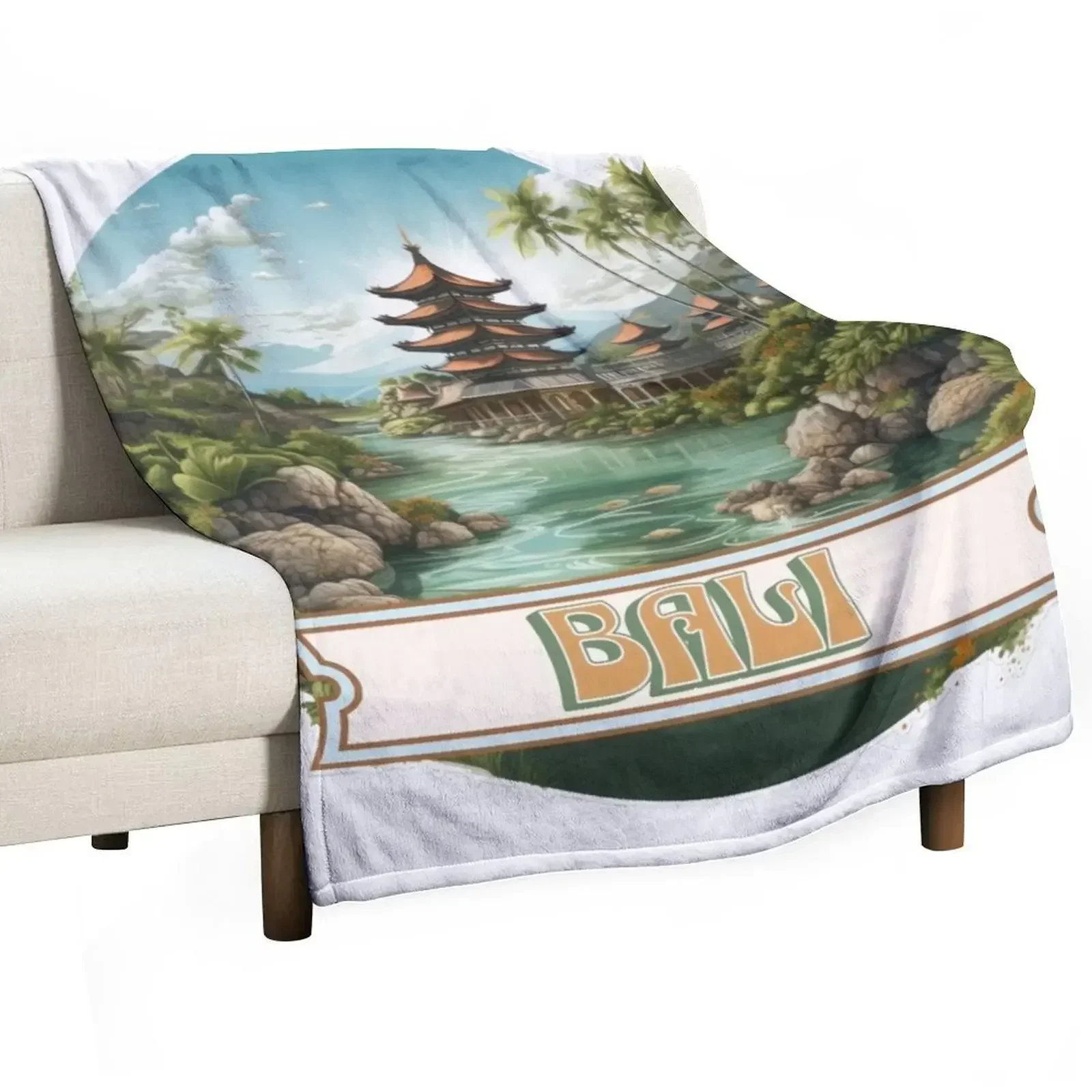 Bali Indonesia Throw Blanket P - 3D Printing Bali reseña y precio