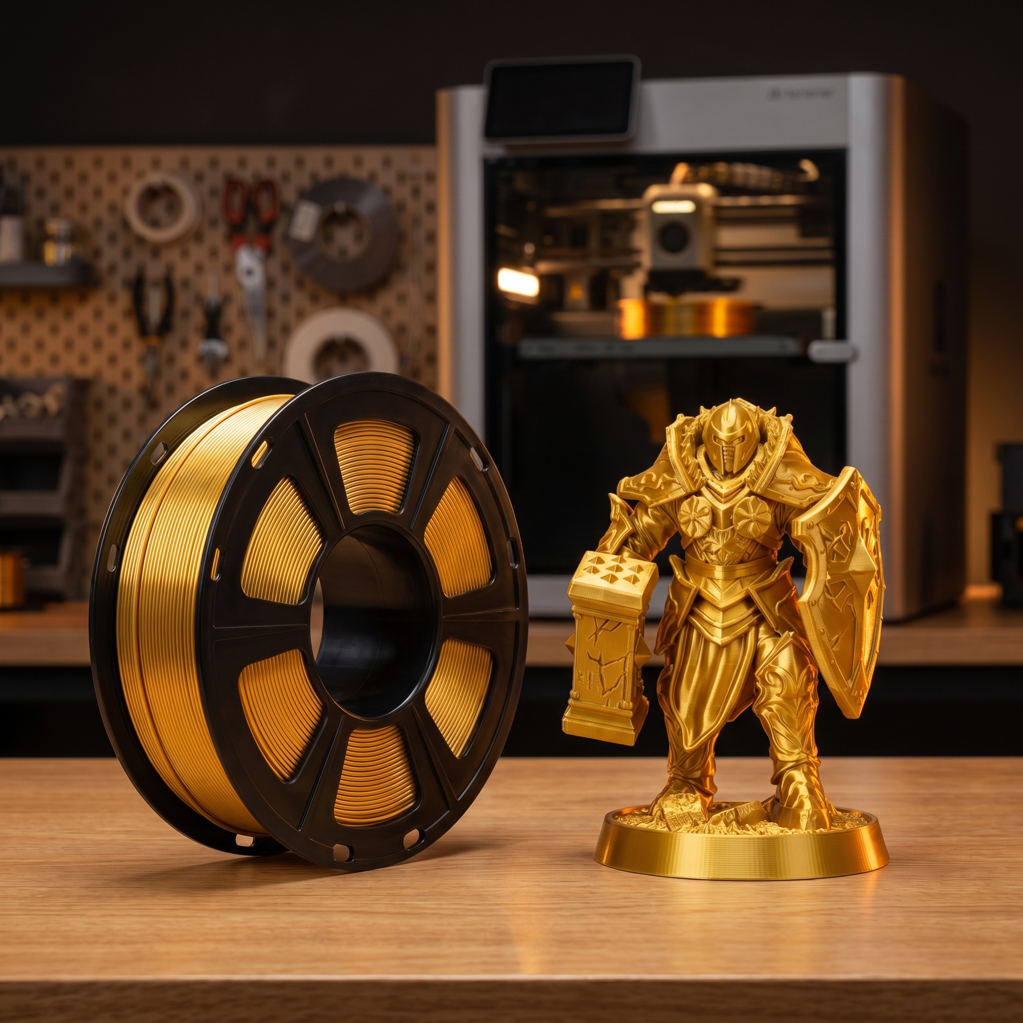 250g,500g,1kg PLA Silk Gold 1. - 3D Printing Gold reseña y precio