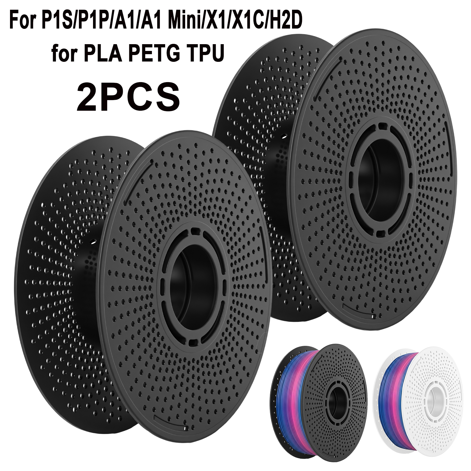 2Pcs Reusable 3D Filament Spoo - Petg Filament reseña y precio
