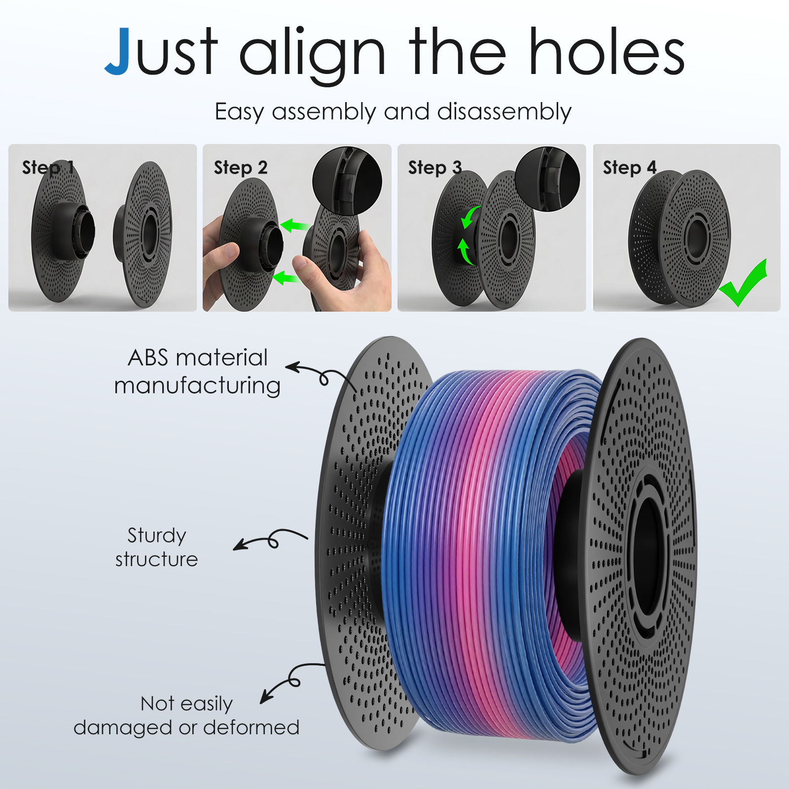 2Pcs Reusable 3D Filament Spoo - Petg Filament reseña y precio