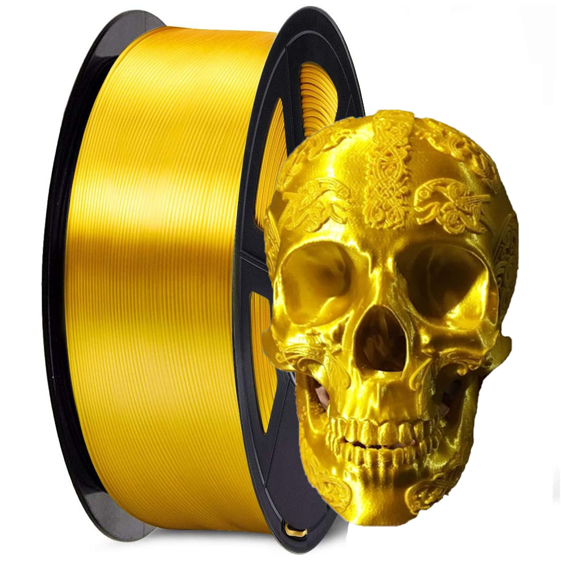 Silk PLA Filament 1.75 mm 3D P - 3D Printing Gold reseña y precio