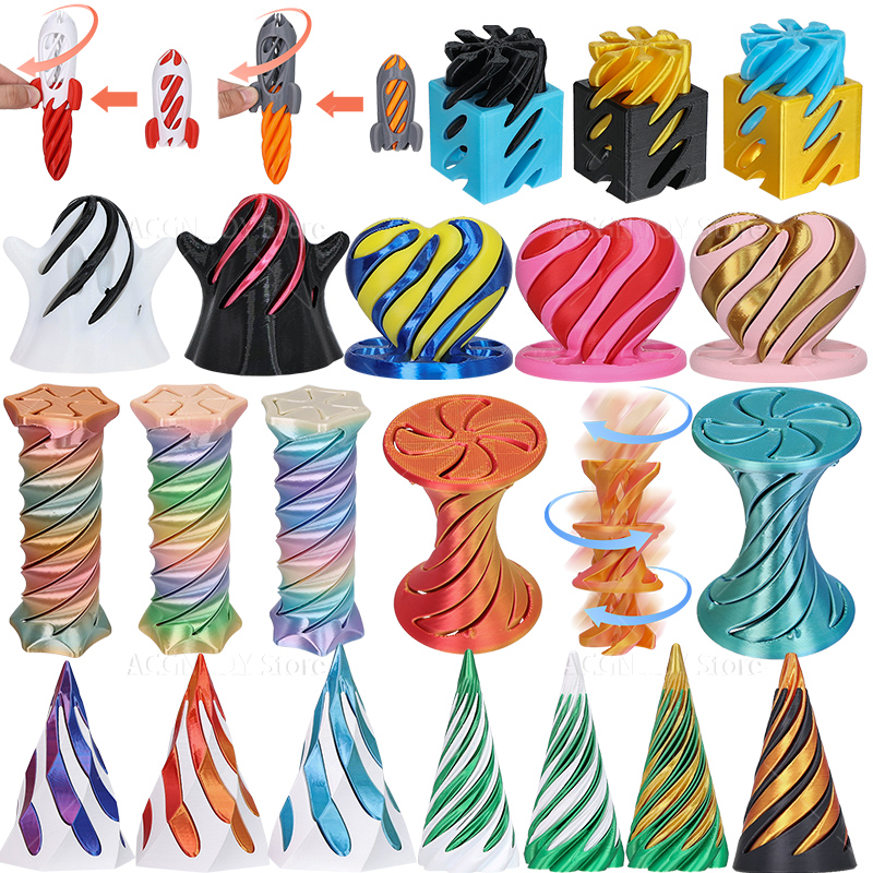 31 Styles 3D Printed Spiral Co - 3D Printing Ghosting reseña y precio