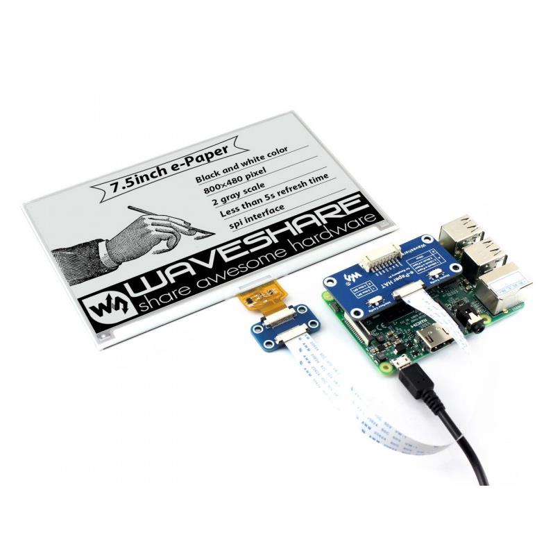 Waveshare 800*480,7.5inch E-In - Raspberry Pi 3D Print reseña y precio