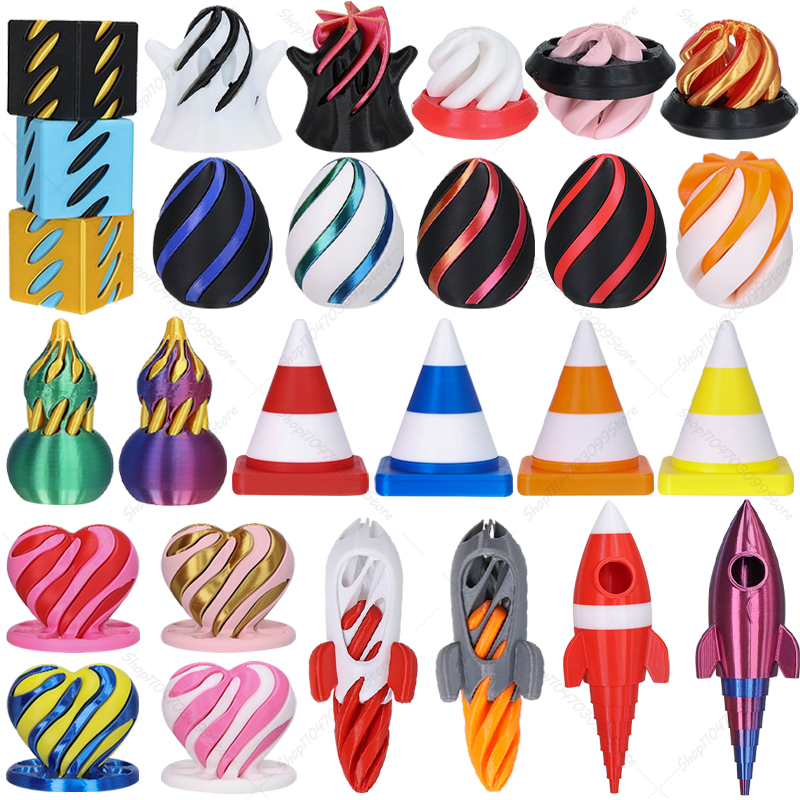 3D Printed Spiral Cone Toy Min - 3D Printing Ghosting reseña y precio