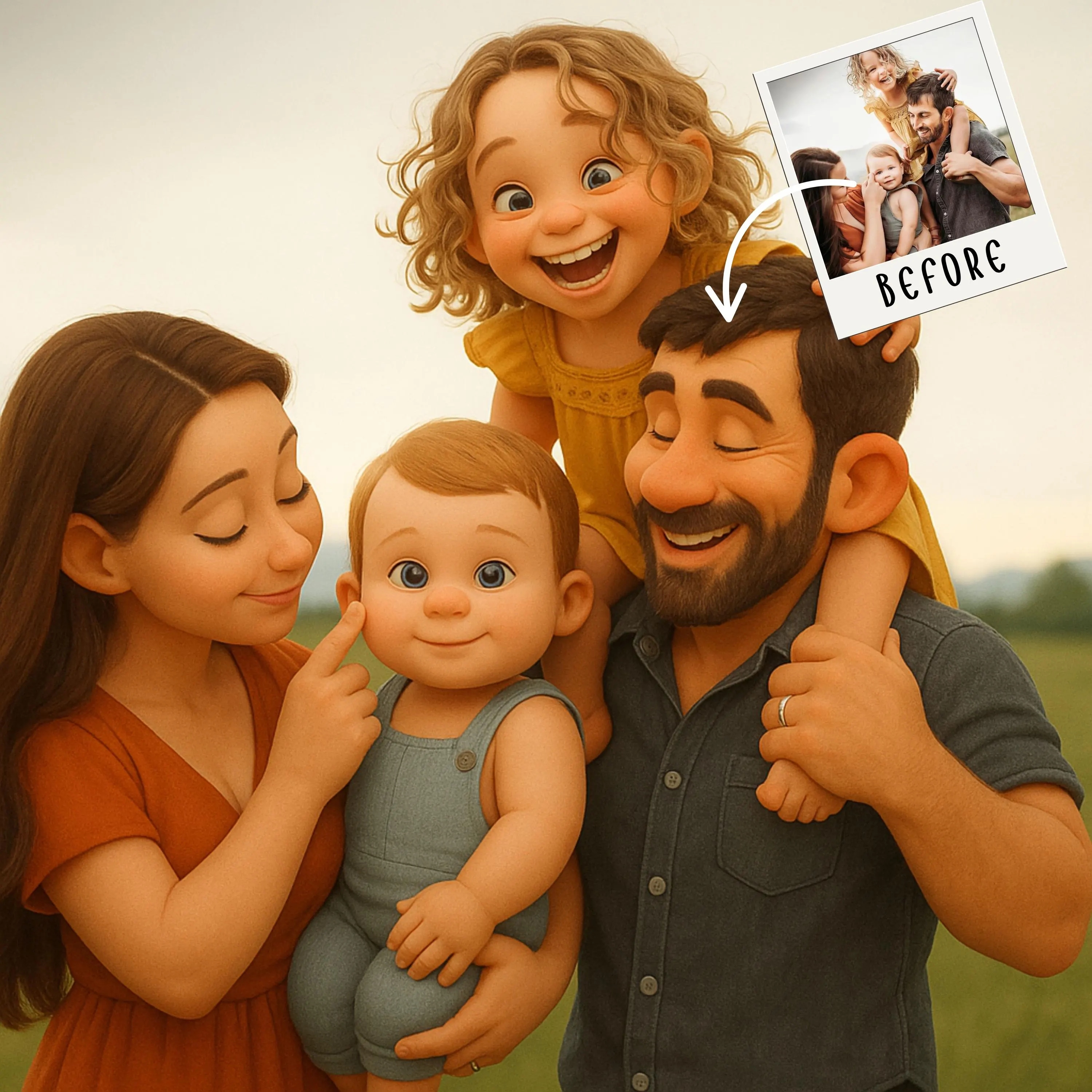 Custom 3D Cartoon Style Portra - 3D Printing Wall reseña y precio