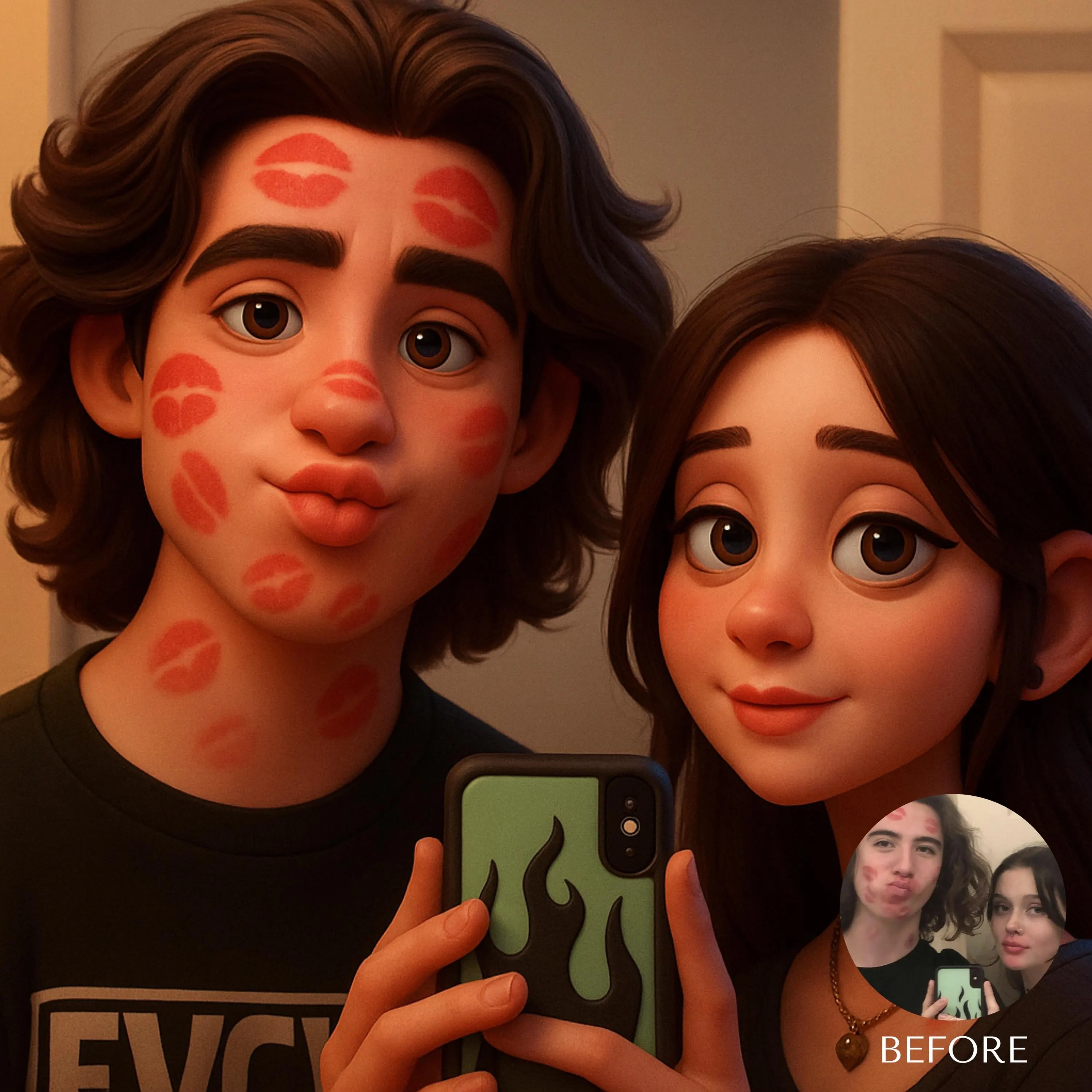 Custom 3D Cartoon Style Portra - 3D Printing Wall reseña y precio