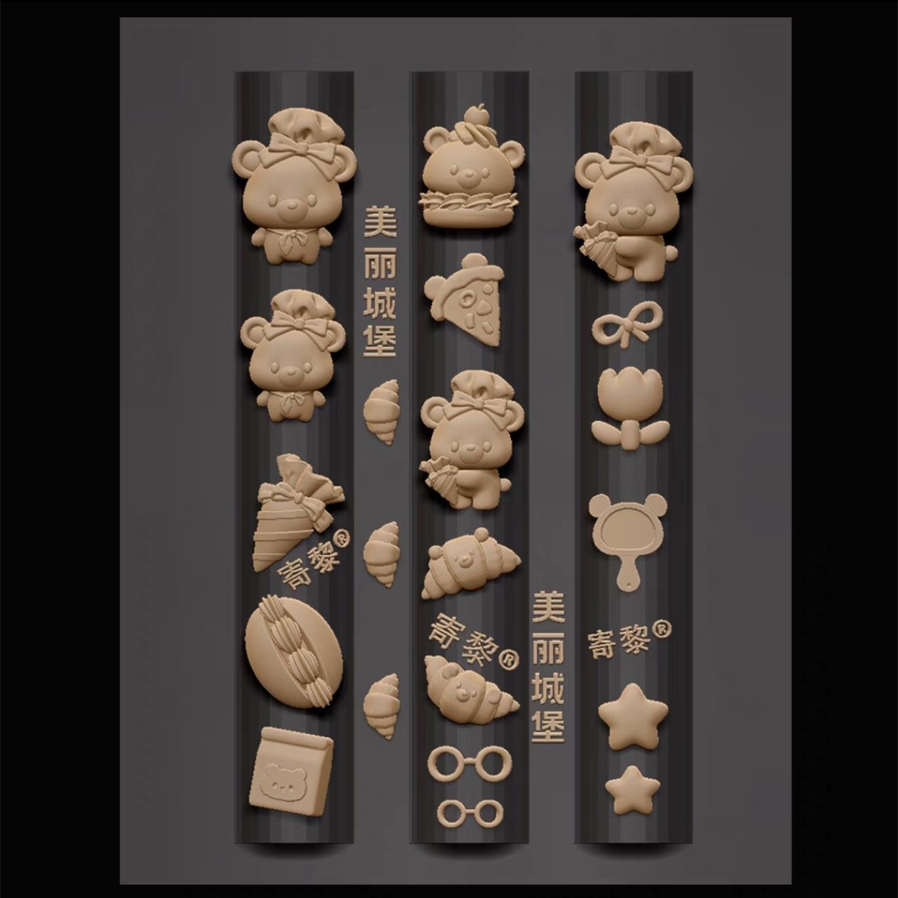 1pc Punk Rabbit  Bear Spider B - 3D Printing Template reseña y precio
