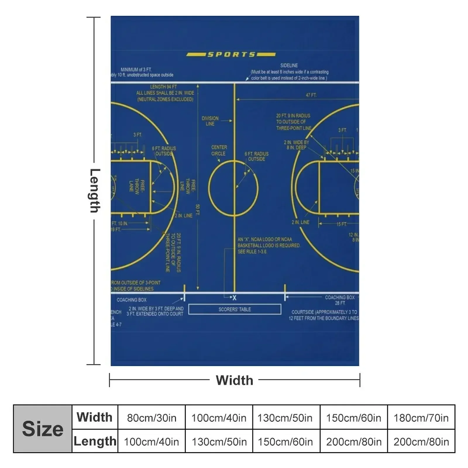 College Basketball Court Diagr - 3D Printing Diagram reseña y precio