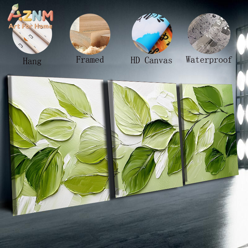 AZNM 3D Textured Green Leaf Im - 3D Printing Wall reseña y precio