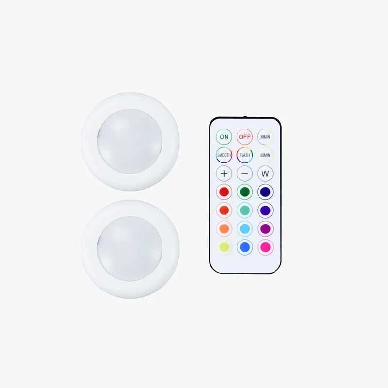RGB LED puck lights with remot - 3D Printing Ghosting reseña y precio