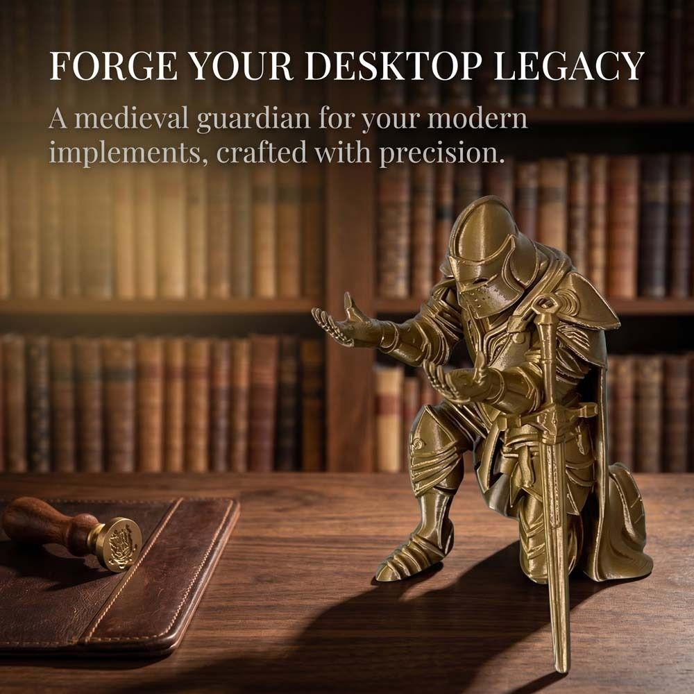 Funny Kneeling Knight Pen Hold - 3D Printing Holder reseña y precio