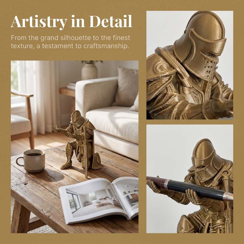 Funny Kneeling Knight Pen Hold - 3D Printing Holder reseña y precio