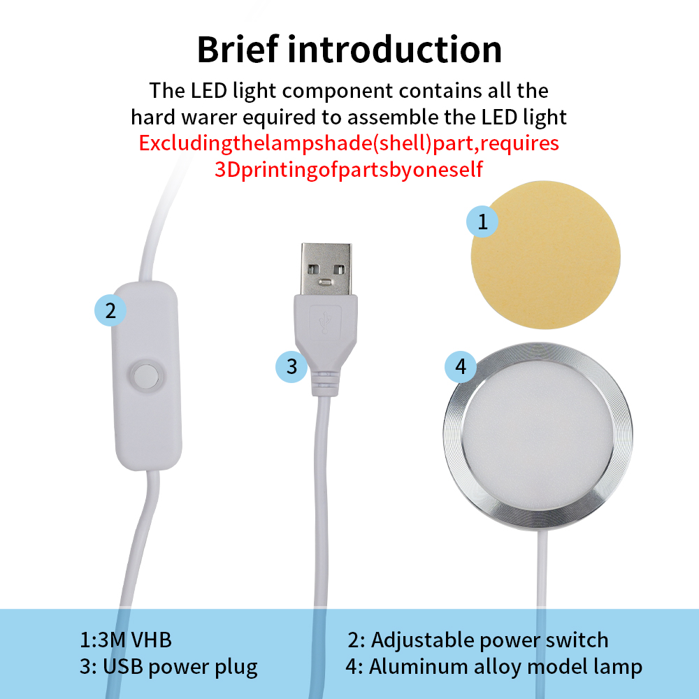 For Bambu Lab Led Lamp Kit 001 - 3D Printing Maker reseña y precio