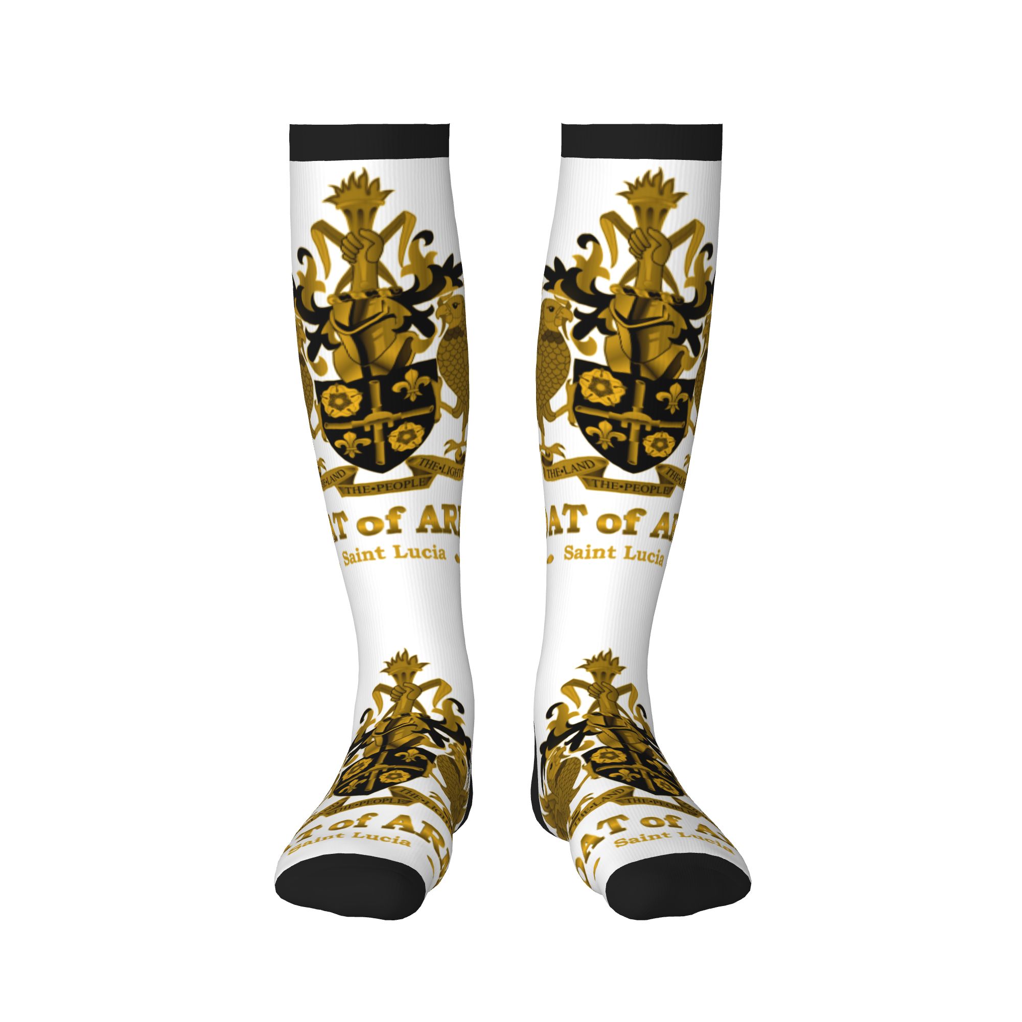 Funny St Lucia Coat of Arms Go - 3D Printing Gold reseña y precio
