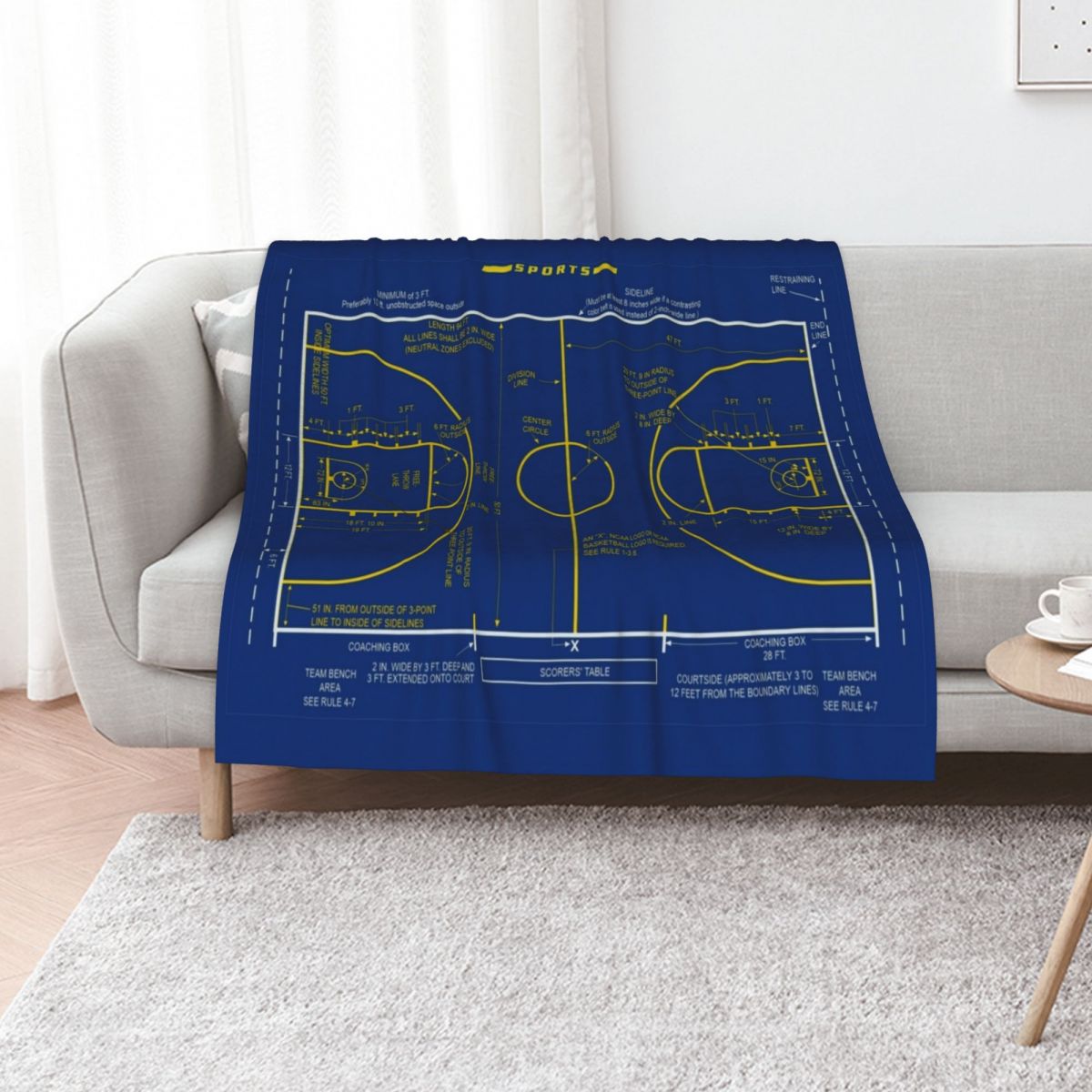 College Basketball Court Diagr - 3D Printing Diagram reseña y precio