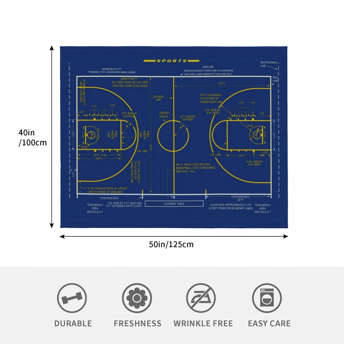 College Basketball Court Diagr - 3D Printing Diagram reseña y precio