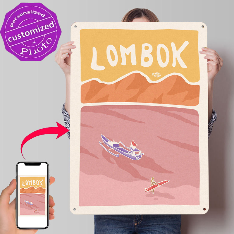Bali Lombok Surf Poster Retro  - 3D Printing Bali reseña y precio