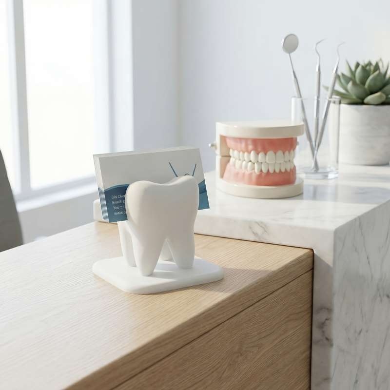 3D Printed Tooth Shaped Busine - 3D Printing Holder reseña y precio