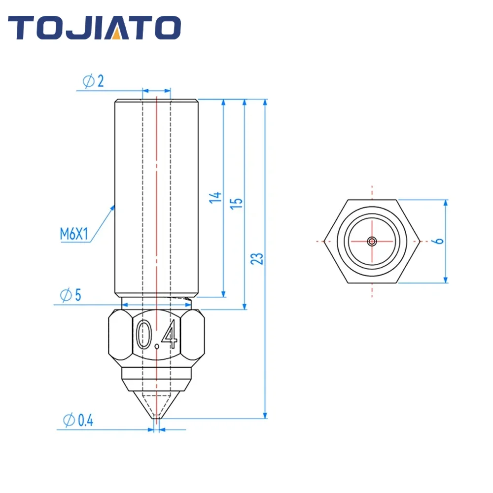 High-speed Volcano Nozzle Bras - Nozzle 0.4Mm Hardened reseña y precio