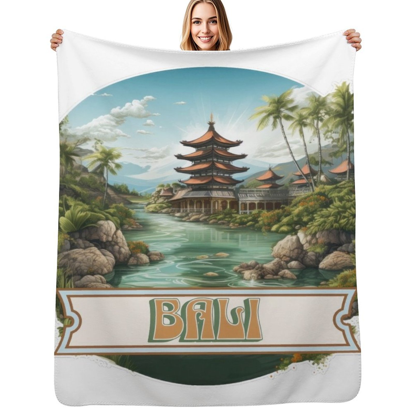 Bali Indonesia Throw Blanket A - 3D Printing Bali reseña y precio