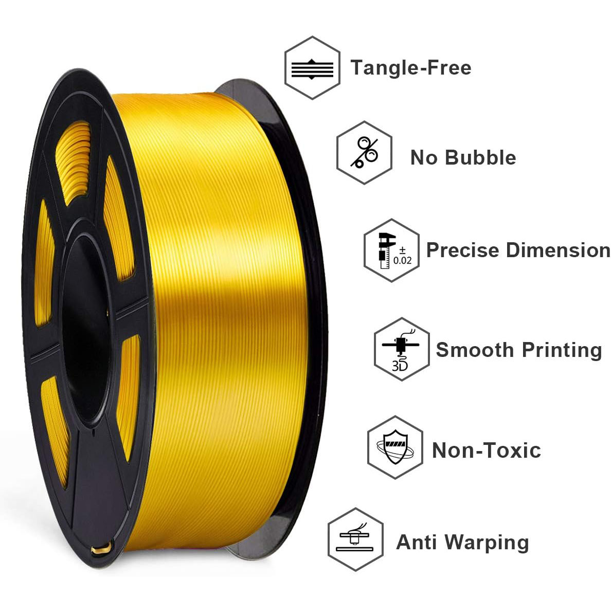 PLA Silk Gold 3D Print Filamen - 3D Printing Gold reseña y precio