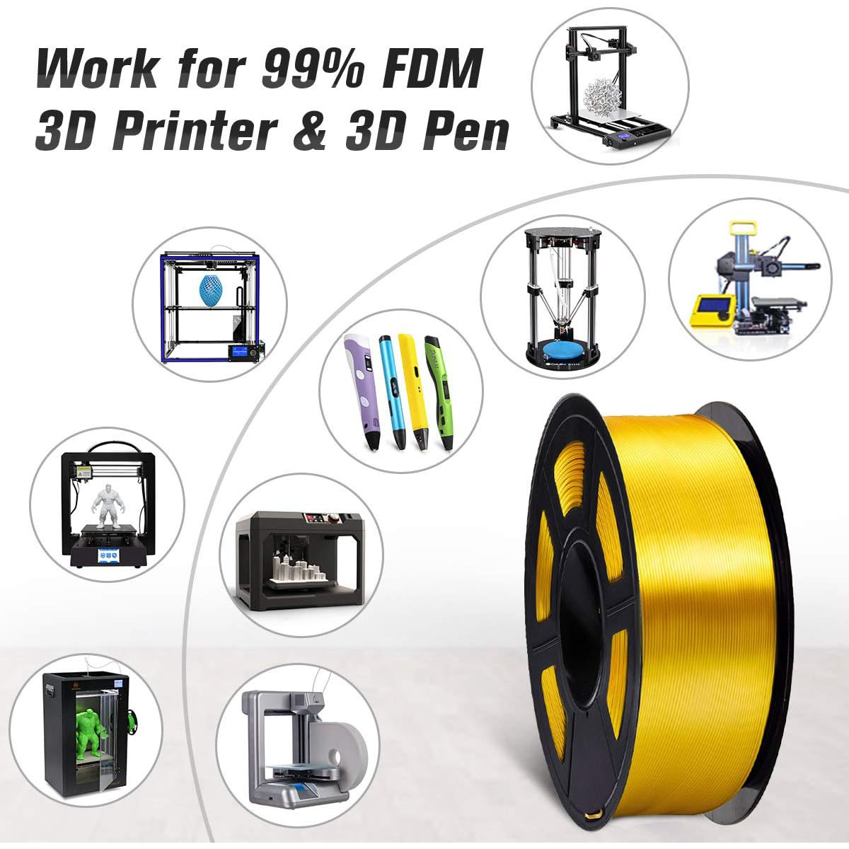 PLA Silk Gold 3D Print Filamen - 3D Printing Gold reseña y precio
